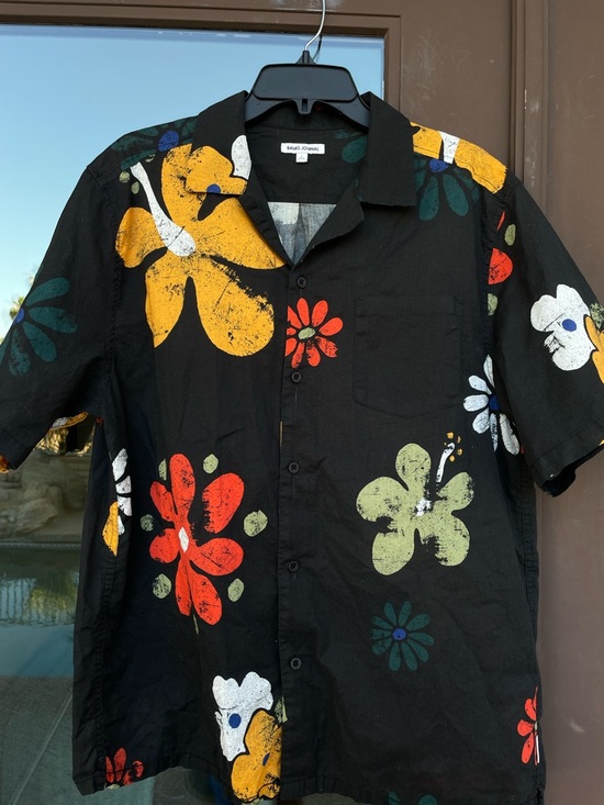 Banks Journal Other - Banks Journal * Black Floral Patterned Shirt L